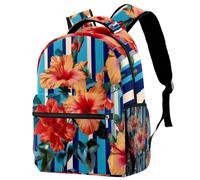 NUYFVG Zaino blu nero con cuori e squali per bambini Lagre Capacità Zaino per bambini Zaino per la scuola Borsa per libri per ragazzi Primaria Junior, Come nella foto, Taglia unica