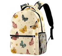 NUYFVG Zaino con farfalle e fiori rosa per bambini Lagre Capacità Zaino per bambini Zaino per la scuola Borsa per libri per ragazzi Primaria Junior, Come nella foto, Taglia unica