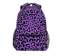NUYFVG Zaino con stampa leopardata viola, zaino da scuola, borsa da viaggio, borsa a tracolla per studenti, ragazzi e ragazze, Come nella foto, Taglia unica