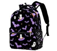 NUYFVG Zaino con teschio e gufo, per bambini, capacità Lagre, zaino per bambini, zaino per la scuola, borsa per libri per ragazzi, Come nella foto, Taglia unica