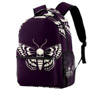 NUYFVG Zaino con teschio Hawkmoth per bambini Lagre Capacità Zaino per bambini Zaino per la scuola Borsa per libri per ragazzi Primaria Junior, Come nella foto, Taglia unica