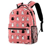 NUYFVG Zaino per bambini con fiocchi di ciliegie e cuori per bambini Zaino per bambini Zaino per bambini Zaino per la scuola Borsa per libri per ragazzi Primaria Junior, Come nella foto, Taglia unica