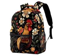 NUYFVG Zaino scolastico con api, margherite, fiori, borse per la scuola, per ragazzi e ragazze, leggero, casual, per donne e uomini, Come nella foto, Taglia unica