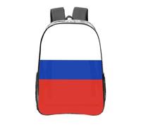 NUYFVG Zaino trasparente funzionale con stampa della bandiera russa in pvc trasparente borsa per libri da viaggio scuola ragazzi ragazze studente