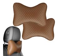 Nuyhadds Cuscino cervicale per auto, 2 pezzi, impermeabile per il collo 'auto, con elastico, cuscino cervicale in pelle PU per guidatore, viaggio su strada, pendolarismo