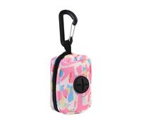 Nuyhadds Dispenser per sacchetti per cani, sacchetti per cani per porta cacce, con cerniera, dispenser per rifiuti di animali domestici con moschettone per guinzagli, per animali domestici