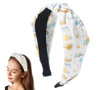 Nuyhadds Fasce larghe da donna, fascia di Pasqua stampata, fascia larga annodata per le donne, fascia pasquale versatile per viaggi, danze, feste, matrimoni