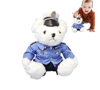 Nuyhadds La polizia veste l'orsacchiotto, Orso di peluche decorativo, Simpatico orsetto di peluche con abito di polizia rimovibile, orsacchiotto di per regali di compleanno a di Natale