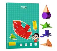 Nuyhadds Libro di apprendimento della geometria 3D, libro di apprendimento della geometria 3D, libro di apprendimento della geometria del pensiero logico per insegnare volume e area formula libro di