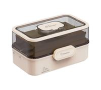 Nuyhadds Medicines Box Trasparente Trasparente - Organizzatore Di Scatole Di Medicina A Tre Strati, Blocco Della Portatile | Contenitore Multifunzionale Con 3 Livelli, Per Farmaci Per La Casa