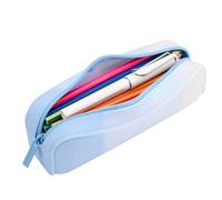 Nuyhadds Silicon - Astuccio rettangolare per matite in silicone, impermeabile, con chiusura lampo, per, ragazze, giovani, ideale per, B: Gradient Blue, vedi descrizione, Vedi descrizione