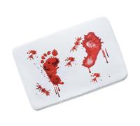 Nuyhadds Tappetino da bagno Blood Foot, presa salda e resistente all'olio | Zerbino d'ingresso raccapricciante doccia tappetino per Halloween bagno Decor