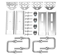 Nuyhgtr 4X Barca Bunk Staffe, Trailer Bunk Staffe, 8 pollici Swivel Bracket, Zincato Bunk Bracket, Barca Trailer Accessories, Trailer Bunk Kit, Swivel Top Bracket for Boat Trailer Crossmember
