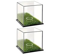Nuyhgtr Acrylic Ball Stand, Single Golf Ball Display, Golf Ball Storage Case, Dust Protection Ball Case, Square Golf Ball Stand Holder, 9.7x9.7x8.9 cm, / 3.82x3.82x3.5in, for Baseball and Golf Balls