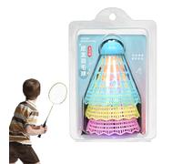Nuyhgtr Badminton Shuttlecocks, LED Lighting Badminton Shuttlecocks, Colourful Nylon Shuttlecocks - 3 x High Elasticity Badminton per Yard Games and Sports LED Shuttlecocks for Badminton