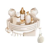 Nuyhgtr Bathroom Storage Organizer Wall-Mounted Storage Shelf, Reusable Corner Organizer, Multi-Functional Wall-Mounted Bathroom and Kitchen Corner Organizer per efficienza Storage, 22,5 x 22,5 x 14,5