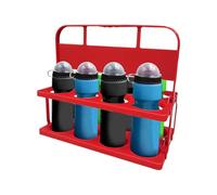 Nuyhgtr Beverage Bottle Carrier, 8-Pack Beer Carrier, Beer Bottle Crate, Cup Holder Crate, 40x22x35 cm, Perfect for Storing and Transporting Bottles, Cans, and Cups, Black Blue and Red