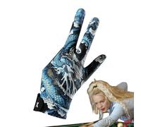 Nuyhgtr Billiards Glove, 3 Finger Pool Mittens, Anti-Slip Elastic Fit, Breathable Performance Fabric, Billiard Gear for Youth, Adults, Cyclists, Golfers, Family Use, 9.06 x 2.95-3.35inches