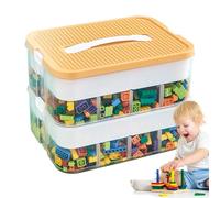 Nuyhgtr Building Block Dolls Storage, Toy Organizer with Compartments, Building Blocks Toy Box, Multi-Layer Storage Bins, 30,5 x 23 x 23 cm, / 12,01 x 9,06 x 9,06 in, for Building Block Dolls
