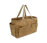 Nuyhgtr Camping Gear Bag, Outdoor Tool Bag, BBQ Tool Carrier, Firewood Carrying Bag, 46x17.5x28 cm, Multifunctional Camping Tote Bag for Utensils, Firewood, and Outdoor Tools, Army Green and Khaki