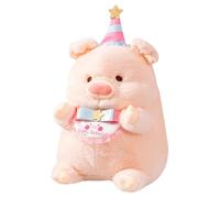 Nuyhgtr Cute Pigs Plush Pillows, Soft Comfortable Hugging Pillow, Pillow Toy with Banner, Happy Birthday Plush Pillow, Peluche per gli , Soft Plush Toy
