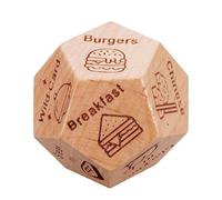 Nuyhgtr Date Night Dice, Dice Dice, Coppie Dice, Dice di decisione, Dice cena, Dice del cibo, Incontri Dice, Wooden Date Dice, 3x3x3cm/1.18x1.18x1.18 pollici per il giorno di San di Natale