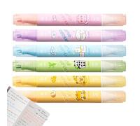 Nuyhgtr Erasable Highlighter, Colorful Double-Tip Marker with Quick-Drying Ink, Smudge-Free Writing Tool for Journaling, Planners, Notes, Project Work, and Study Supplies, 5.91 inches