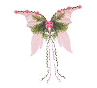 Nuyhgtr Fairy Wings, Woman Costume, Colorful Transparent Butterfly Wings Straps, Lightweight Party Cosplay Accessories for Halloween Pride Festival Christmas Garden Events, 70x48cm