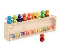 Nuyhgtr Gioco di Associazione per, Giocattoli di Risveglio Cognitivo per Bambini, Gioco di Memoria Interattivo in Legno Forme Colori per Casa Viaggio Scuola