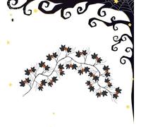Nuyhgtr Halloween Willow Vine Lights, Pumpkin Vine String Light, Waterproof Twig Garland for Holiday Decoration, Mirrors, Portici, Gardens, Bedrooms, Staircases, Terraces, and Window, 70.87 inch
