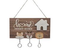 Nuyhgtr Hooks for Wall, Wooden Key Organizer, Decorative Key Organizer, Entryway Key Hanger, Rustic Key Wall Hooks, Wall-Mounted Key Hooks Organizer per casa, e appartamenti entryways