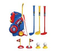 Nuyhgtr Indoor Golf Game Set, Lightweight Learning Toy with Safe Clubs, Fun Sports Activity Kit, Golf Toys for Birthday, Party, Home, Garden, Lawn, 8.66x5.31x14.37 Inches, Pink And Blue