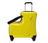 Nuyhgtr Kids Ride Luggage, Rolling Children Travel Suitcase, Lock Suitcase Trolley Case, 3-Digit Password Silent Wheels with Belts Pedals for 6-12 Year Old 47x20x57