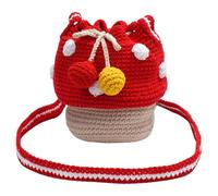 Nuyhgtr Knitted Mushroom Purse | Mushroom-Shaped hand bag | Crochet Mushroom Purse | Cute Mushroom Purse, Mushroom Knit Bag, Handmade Mushroom Purse, Knitted Mushroom hand bag