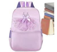 Nuyhgtr Lightweight Ballet Backpack, Adjustable Ballet Backpack, Girls Gymnastics Bag, 36x28x11 cm, Stylish and Functional Ballet Backpack for Young Dancers with Ample Storage Space, malva, Se référer