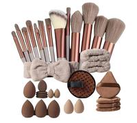 Nuyhgtr Make Up Brush, Cosmetic Brushes Set, 33X Soft Professional Cosmetic Tools, Travel Accessories Kit, Ideal for Women and Girls Daily Use & On Go Application