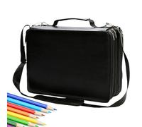 Nuyhgtr Marker Organizer Case, Large Marker Storage, Makeup Brush Holder, Hobby Storage Case, Pencil Case Organizer, School Supply Organizer for Makeup Brush (Black, Cyan, Multi-Color)