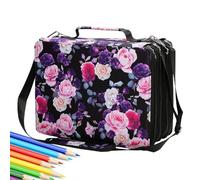 Nuyhgtr Marker Organizer Case, Large Marker Storage, Makeup Brush Holder, Hobby Storage Case, Pencil Case Organizer, School Supply Organizer for Makeup Brush (Black, Cyan, Multi-Color)