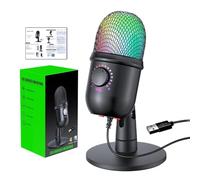 Nuyhgtr Microfono USB, microfono per podcast in streaming, microfono per computer desktop | Microfono per computer desktop Plug and per podcast, streaming, voice over, microfono a condensatore di