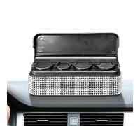 Nuyhgtr Organizer per cambiamenti automobilistici, organizer decorativo per auto, portamonete coperto, dispenser per cambio strass, elegante organizer per cambio auto con strass per SUV e berline