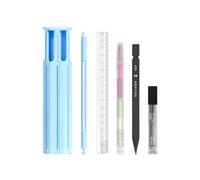 Nuyhgtr Pencil Organizer Bin, Hexagon Pencil Pouch, Sturdy Pencil Bag, Pencil Storage Box School, Multifunctional Pencil Box, School Pencil Case, Convenient Pen Storage for Home, School, blu, Se