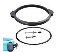 Nuyhgtr Pool Filter Clamp, Leakproof Valve Assembly, Heavy Duty Filtration Support, Rust-Resistant Hardware, Outdoor System Part, Excellent for Pools, Lawns, Gardens, Backyards