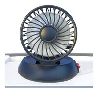 Nuyhgtr Portatile Car Fan, Single Head 3-Speed Cooling Device, USB-Powered Foldable Desktop Fan with Adjustable Tilt for Trucks, Vehicles, 4.33x4.33x5.12 pollici, White Yellow and Orange