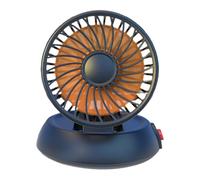 Nuyhgtr Portatile Car Fan, Single Head 3-Speed Cooling Device, USB-Powered Foldable Desktop Fan with Adjustable Tilt for Trucks, Vehicles, 4.33x4.33x5.12 pollici, White Yellow and Orange