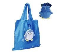 Nuyhgtr Shopping Bags for Groceries, Plush Animal Shoulder Bag, Soft Handbag with Keychain Organizer, Travel Tote for Women Picnic Beach Camping School, Bear, Penguin, Rabbits