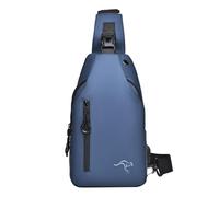 Nuyhgtr Small Sling Bag, Casual Shoulder Bag, Men's Chest Bag, Lightweight Sling Backpack, USB Charging Sling Bag, Chest Bag for Travel, Casual Daily Shoulder Bag for Mens Things, blu, Se référer au