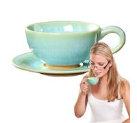 Nuyhgtr Soup Bowls Set, Ceramic Cups for Home, Coffee Mug Set, Retro Ceramic Tazze, Ceramic Coffee Tazze, Japanese Coffee , 12 x 5 cm, Handmade Japanese Style Retro Coffee Cups for Home or