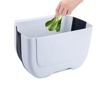 Nuyhgtr Wall Mounted Trash Can, Folding Garbage Bin, Space Saving Trash Can, Over the Door Trash Bin, 25 x 15 x 8,5 cm, / 9,84 x 5,91 x 3,35in, Space-Saving Over the Door Trash Can for Compact Rooms