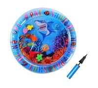 Nuyhgtr Water Mat Cats, non Slip Water Sensor Play Bed for Pets, Floating Fish Round Inflatable Pad, Leak Resistant Design, Engaging Interactive Exercise, 65 x 65 x 3 cm