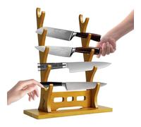 Nuyhgtr Wood Flute Stand, 5-Tier Scabbard Display, Elegant Tabletop Holder, Flute Display Rack, Scabbard Holder, Flute Collection Display for Scabbard